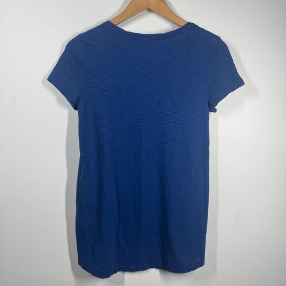 Lilly Pulitzer Top Women XS Blue TShirt 100% Pima Cotton Modest Minimal Spring - Picture 2 of 7
